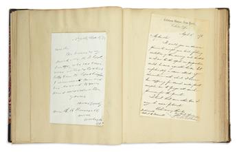 (PRESIDENTS.) Three scrapbooks of letters to Robert B. Roosevelt (uncle of Theodore) including a personal letter from Custer.
